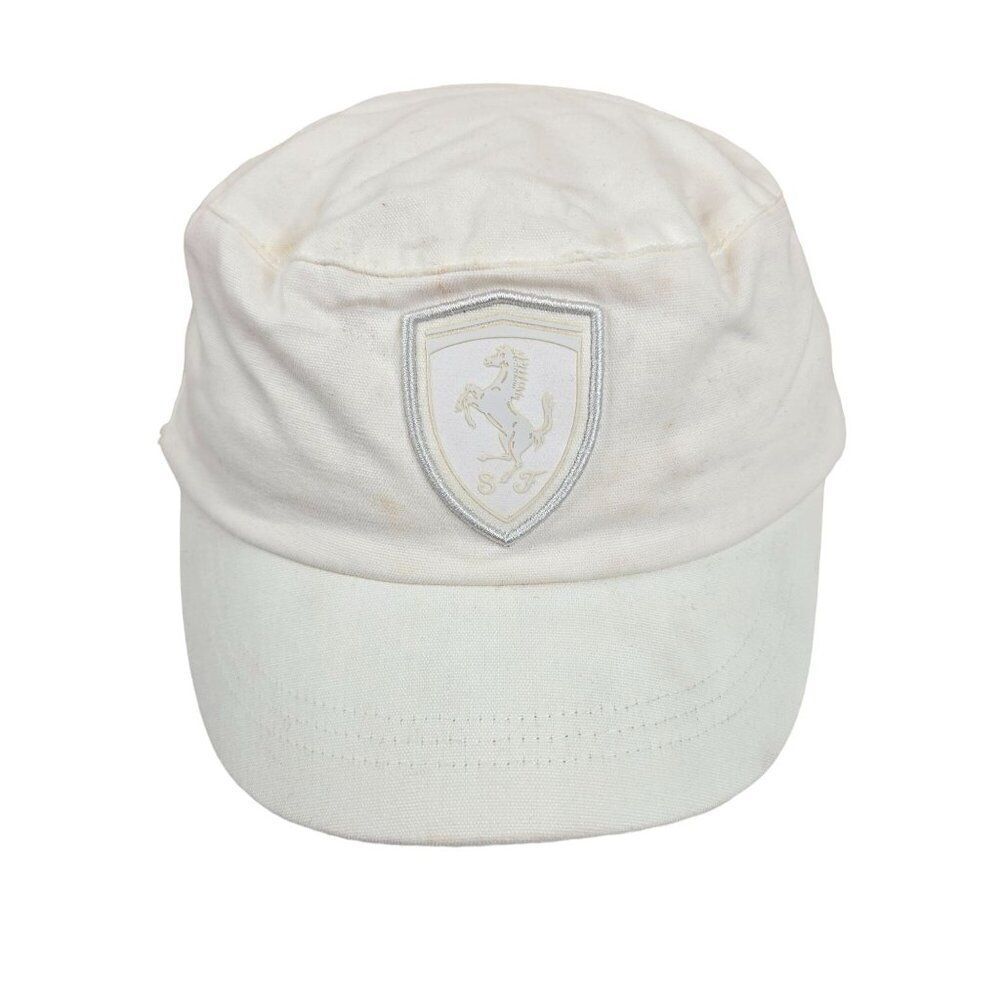 Puma Ferrari White Cap Hat Adult One Size Fleece Lined